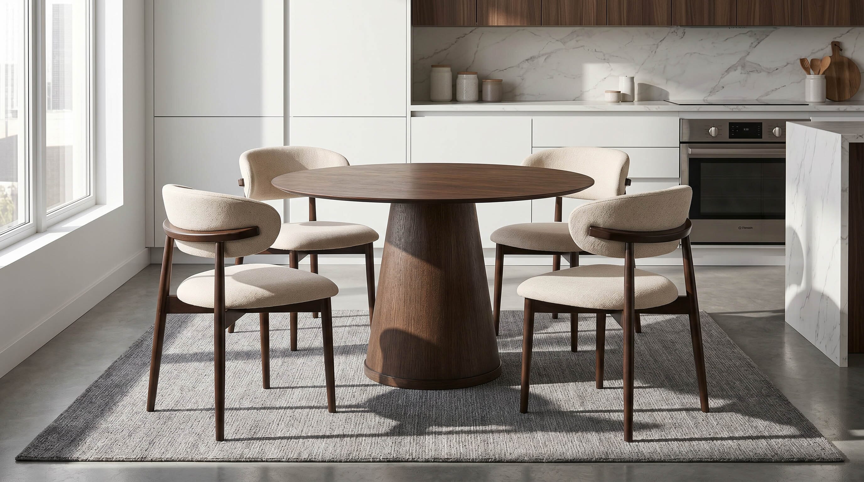 Madrid Table & 4 Munich Chairs