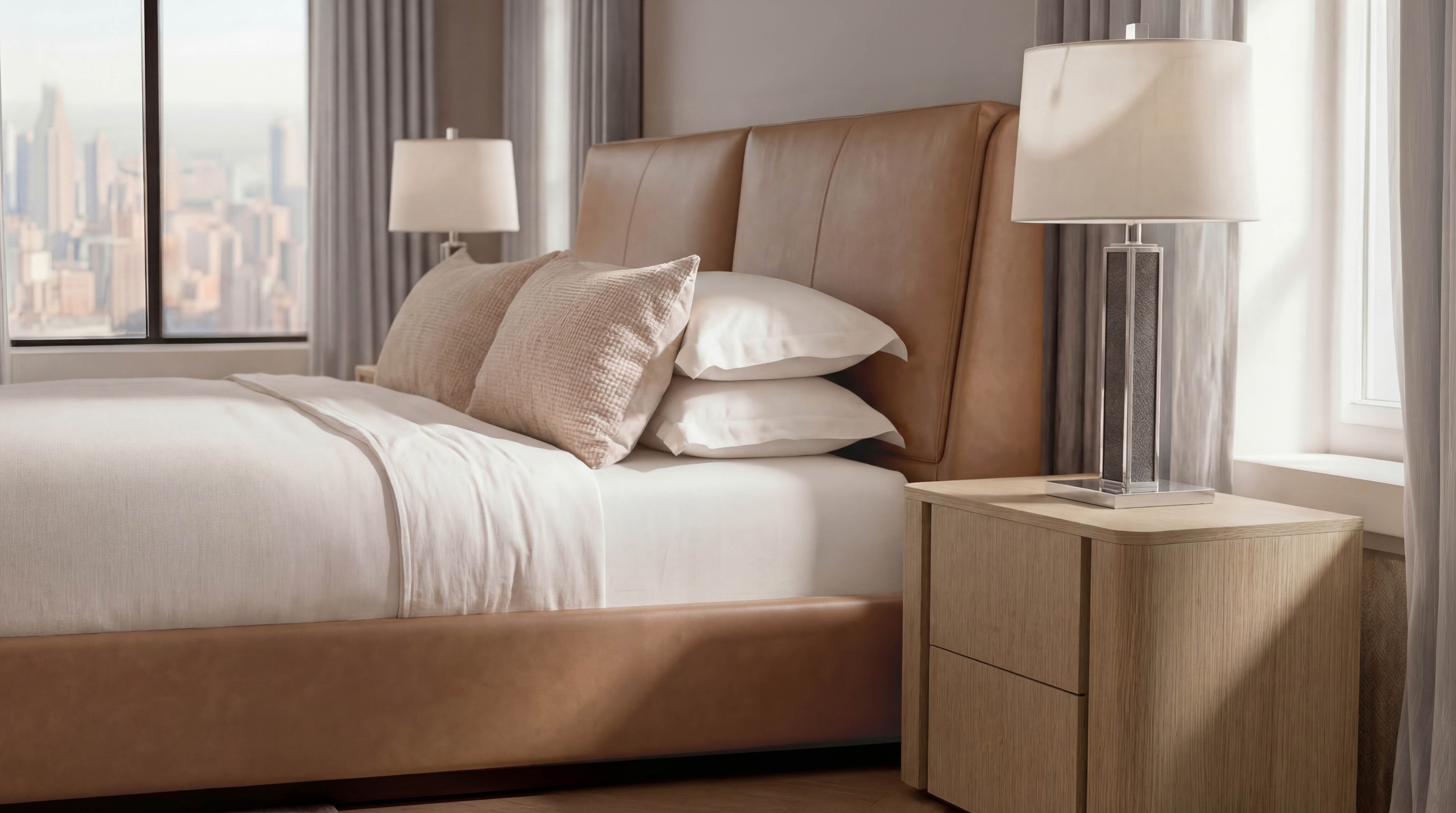 Vienna Queen Bed & Lisbon Nightstands