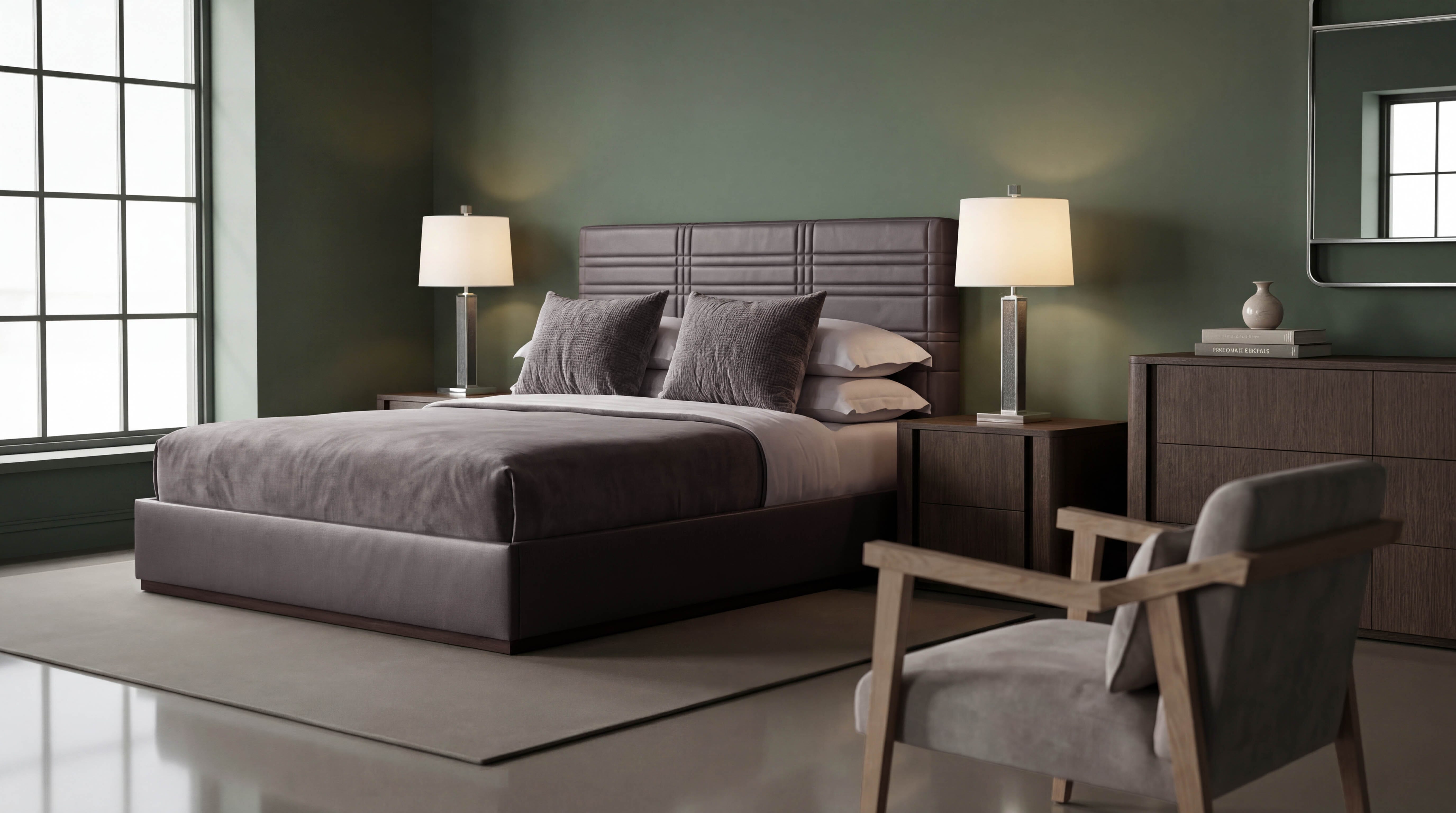 Milan King Bed & Lisbon Nightstands