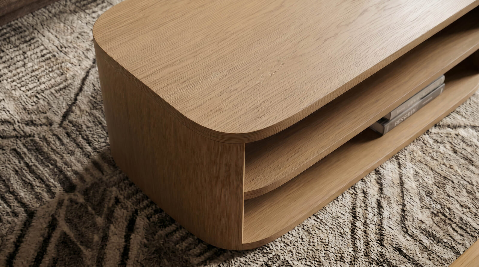 Sculptural dresser in a calm, light-filled space