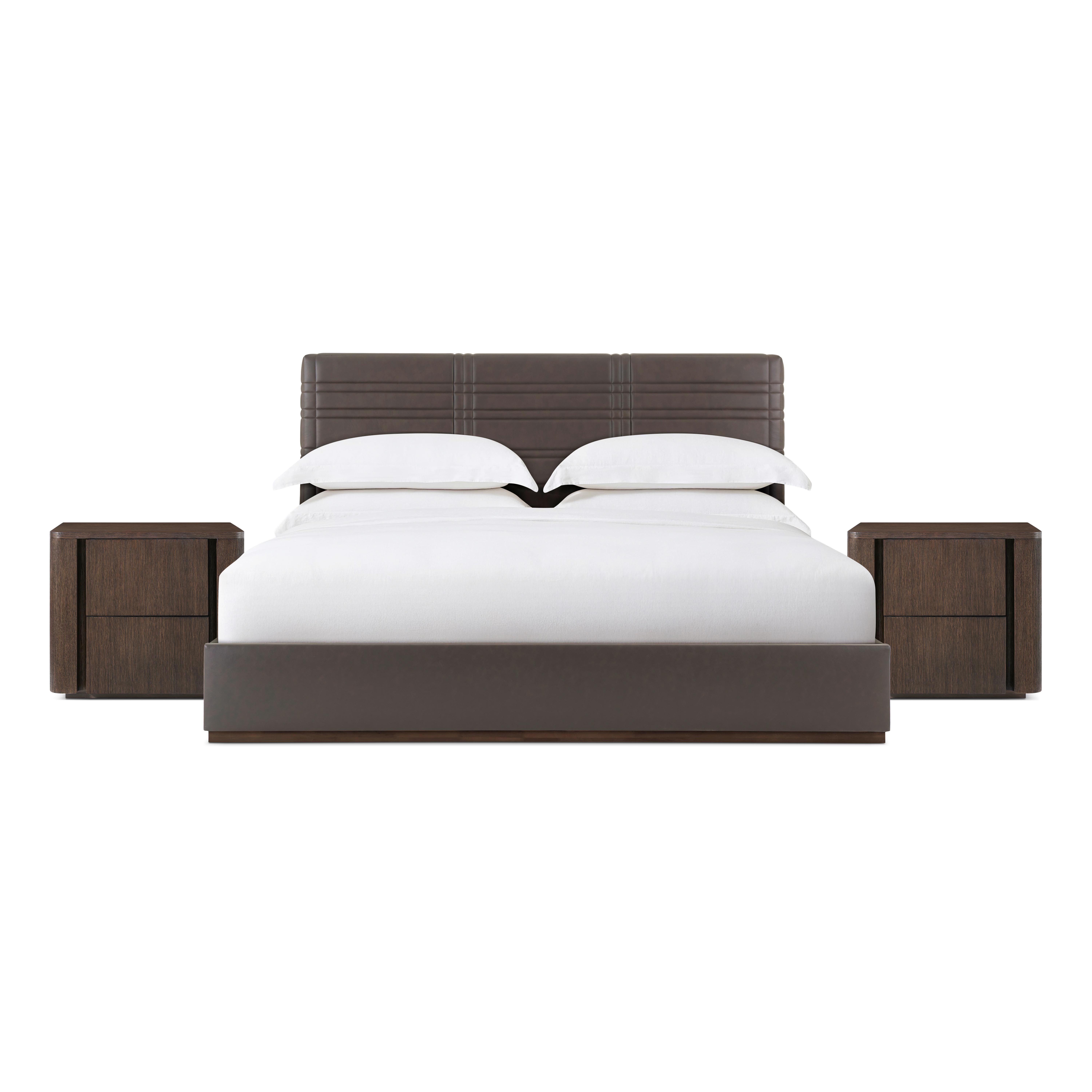 Milan King Bed & Lisbon Nightstands